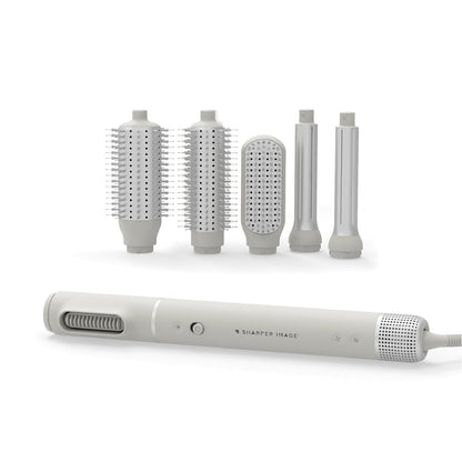 6-In-1 Airflow Hair Styler with attachments on a white background